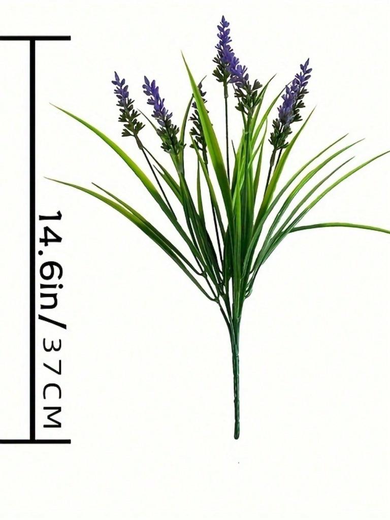 Green Artificial Lavender Photography Props Artificial Plants Non-watering Household Products 6pcs 1 Pack