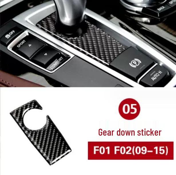 Carbon Fiber Center Console Sticker for BMW 7 Series F01 F02 Interior Modification 730 740 750li