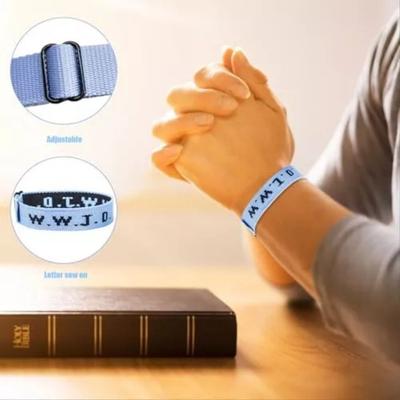 What Would Jesus Do W.W.J.D. Webbing Bracelets Rubber Elastic Wristband Candy Color Motivational Braided Rope Bracelet