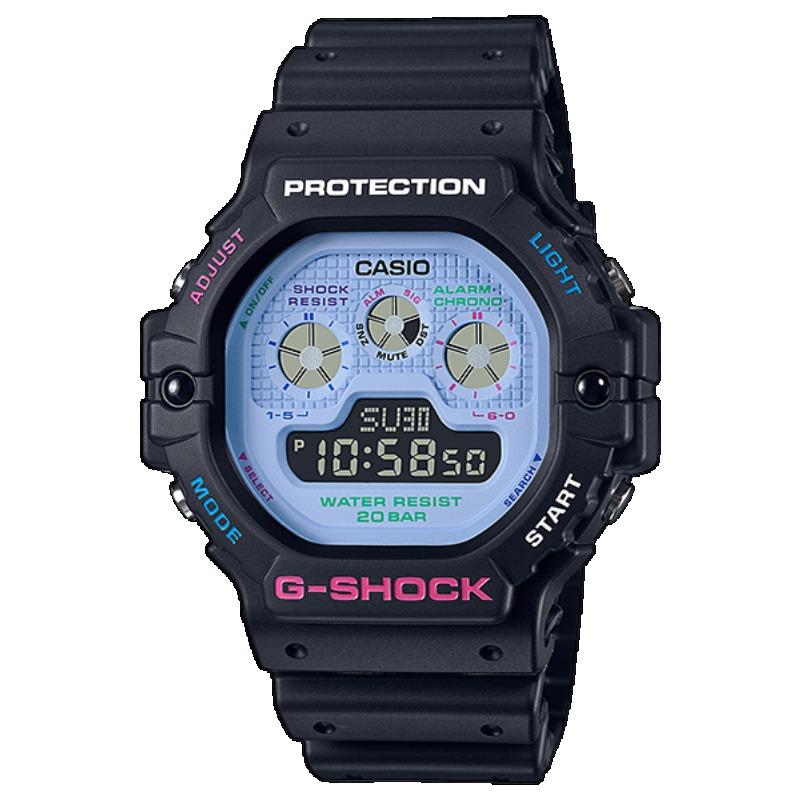 

Casio G-SHOCK Men s Resin 200M Water Resistant Shock Resistant Alarm Quartz Watch DW-5900DN-1 чёрный