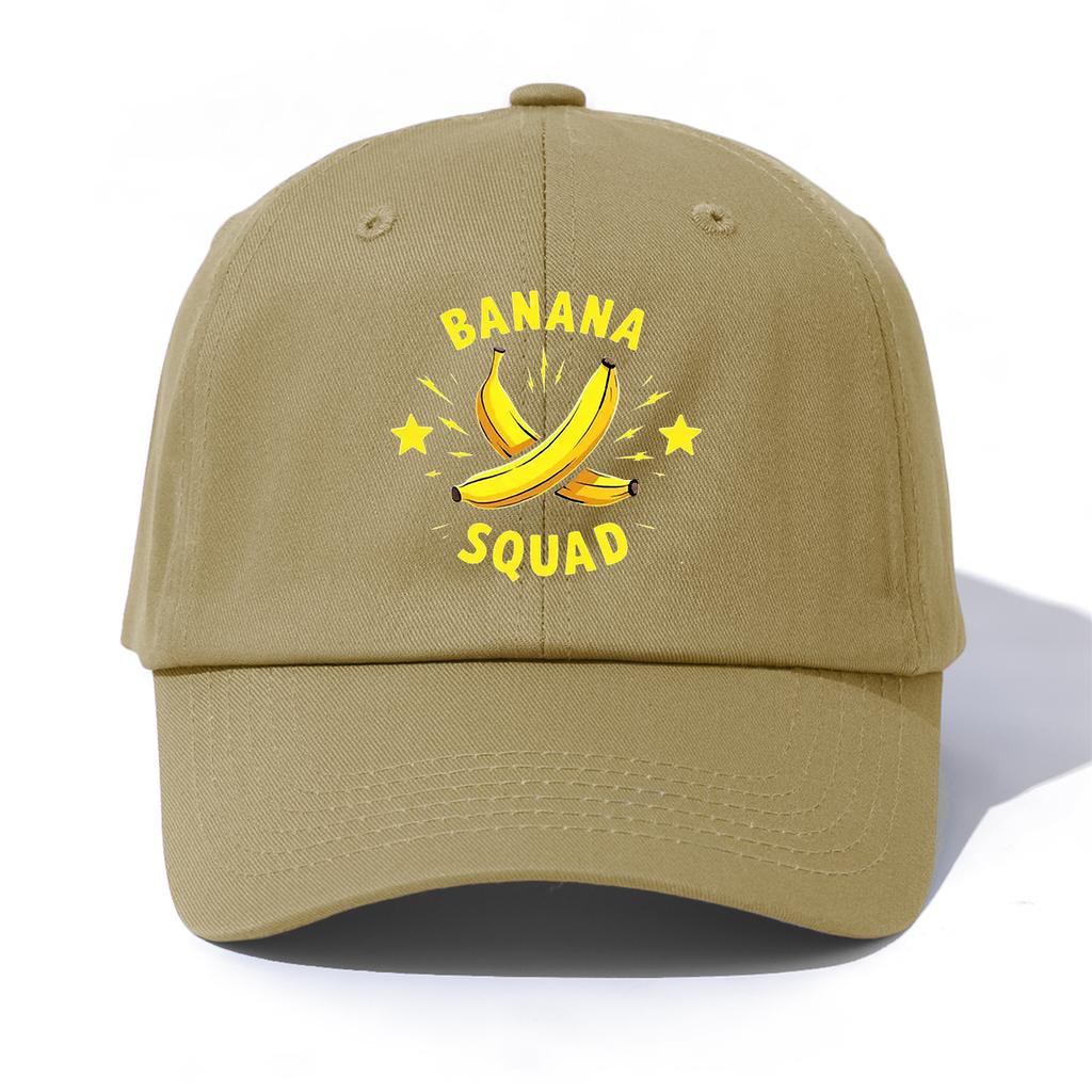 Pc BANANA SQUAD Print Baseball Cap for Adults Minimalist Retro Style Casual Soft Adjustable Dad Hat Perfect As Gift