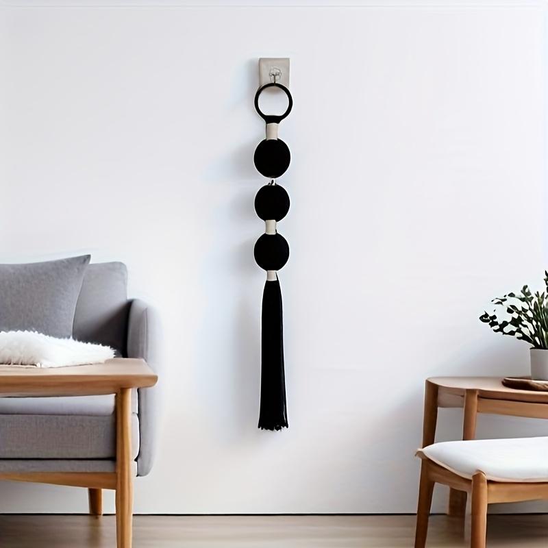 1Hand-woven spherical tassel tapestry wall decoration - Hand-woven spherical ceiling/Decorative covering Suitable for чёрный