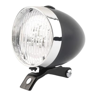 Vintage Přední světlo 3 LED Světlomet na kolo Svítilna Cyklistická čelovka pro noční jízdu Černá