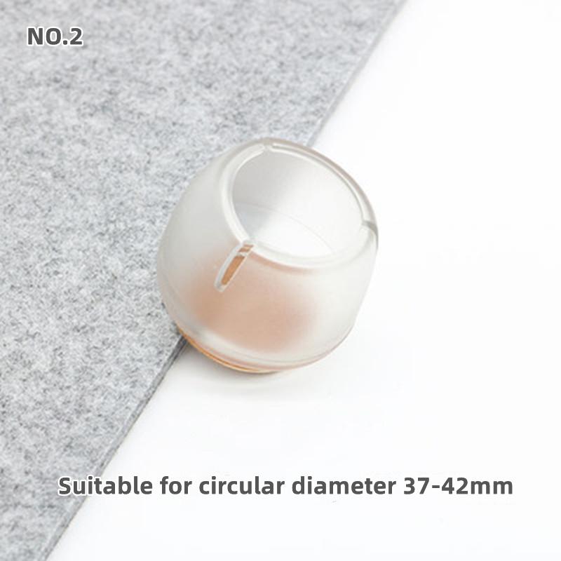 16pcs Silicon Chair Leg Cover Round with Felt Non-Slip Floor Protective Cover Sofa Chair Leg Furniture Legs Bottom Accessories