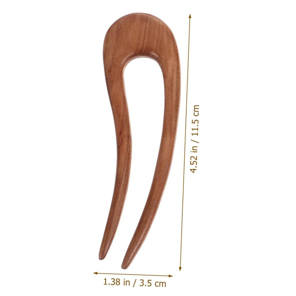 BESTOYARD Kanzashi Peach Wood Kanzashi and Hair Hair Modern Simple Japanese Vintage Kanzashi Headgear U-Shaped Hairpin, Hairpin, 3-Piece Set, Green,