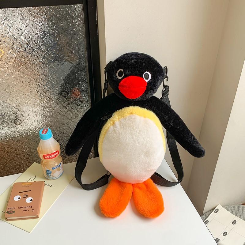 Non-Toxic Kawaii Penguin Plush Backpack Cute Animal Stuffed Doll Lovely Birthday Gift Fashion Backpack Little Penguin Cartoon Plush Bag