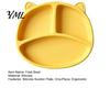 Food Grade Silicone Feeding Tray Suction Plate for Toddlers, Cute Bear Shape Unbreakable Divided Bowl Kids Baby Bowl, Non Slip Infants And BPA