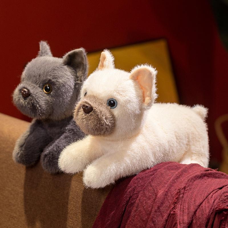 1Pc 30CM Simulation Lying Bulldog Plush Toys Lovely Bulldog Pillow Stuffed Soft Dog Dolls Nice Birthday Gift