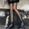 Kawaii Gothic Hollow Out Pantyhose Lolita Bow Knot Fishnet Stockings Women Spicy Girl Black White Sexy Thin Ins Tide Lace Tights