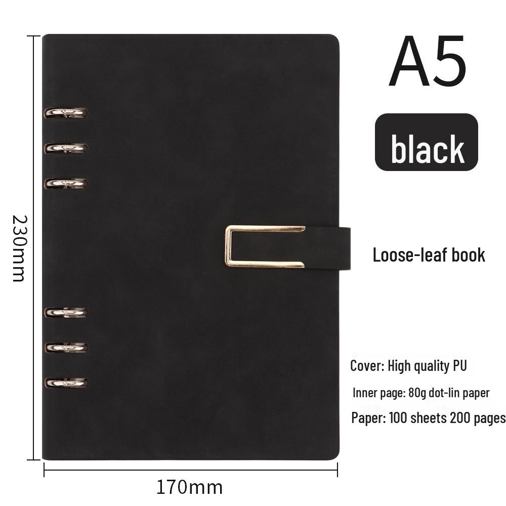 A5 Loose-Leaf Notebook with Logo - Business, Office & Student Planner with Detachable Coil, Ideal Corporate Gift