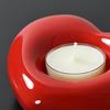 Heart Shaped Ceramic Candlestick Holder Small Heart Candle Holder for Wedding Party Anniversary Valentine's Day Dining Table Centerpiece