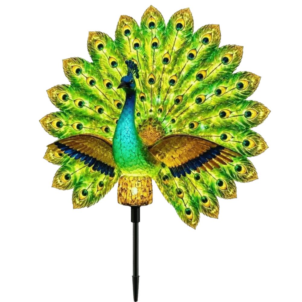 Waterproof Solar Garden Lights Energy Saving Outdoor Statue Peacock Solar Stake Light Auto Activation Decorative Stake