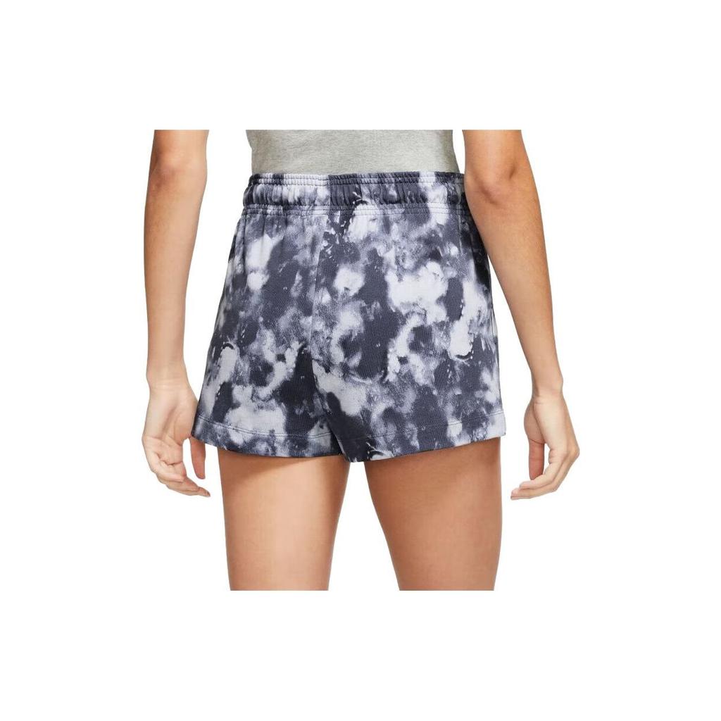 Nike Logo Embroidered Tie-Dye Printed Sports Shorts Women Shorts Black DV7923-015