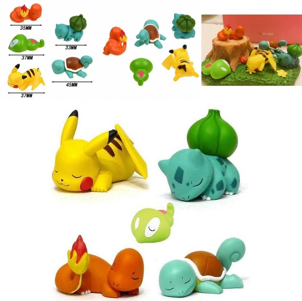 Adorable Pokemon Bulbasaur Squirtle Pikachu Figure Toy Set For Kids Gift Enthusiasts