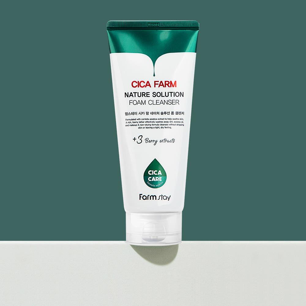 Farmstay Cica Farm Nature Solution Cleansing Foam Refreshing Hydrating 180ml