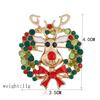 Legierung Weihnachtsbaum Schneemann Brosche, Pop Paar Elch Weihnachtsmann Brosche Ornament