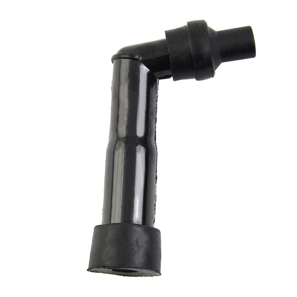 10-12mm Motorcycle Spark-Plug Cap / Resistor Cover Black 102º #XD05F-R Fittings