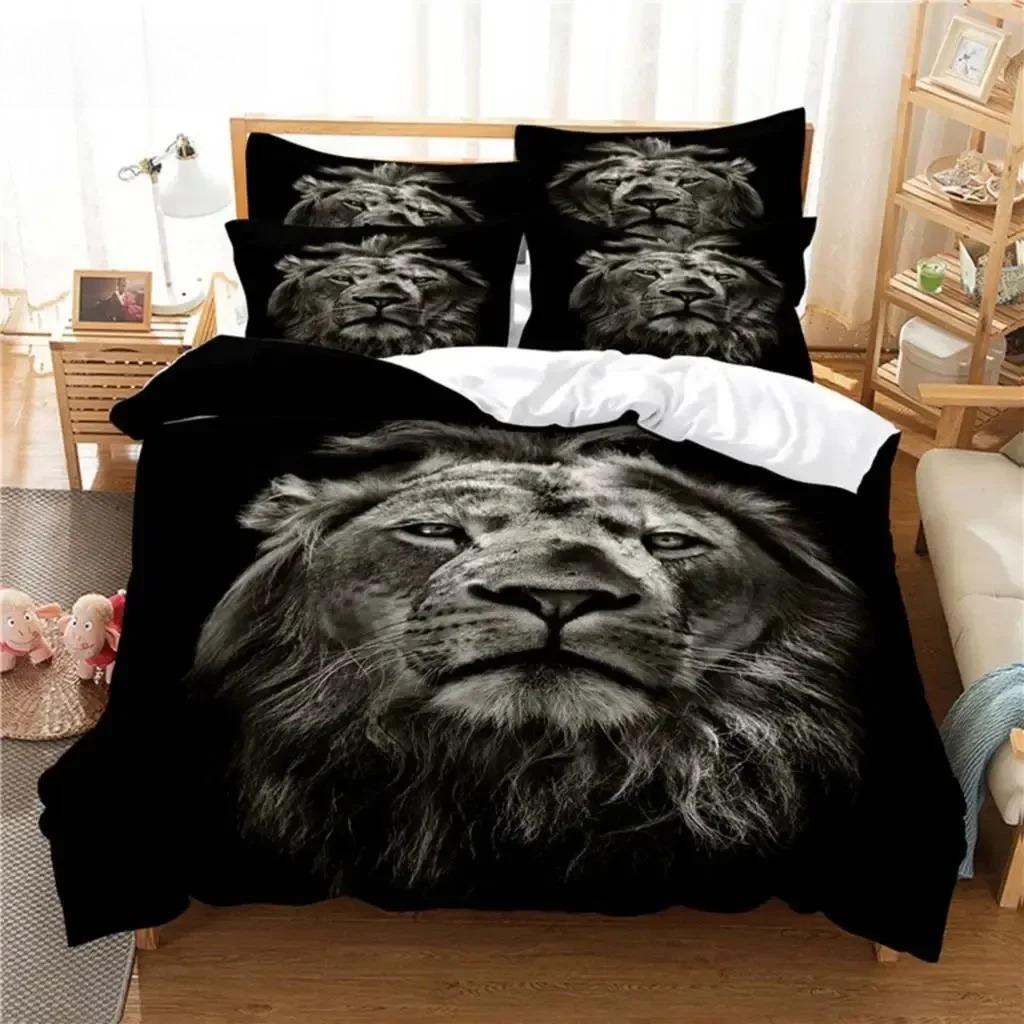Lion Bedding Set Duvet Cover Set 3d Bedding Digital Printing Bed Linen Queen Size Bedding Set Fashion Design