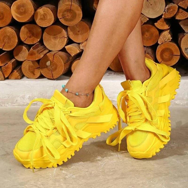 Size 35-44 Woman Sneaker Platform Zapatillas De Mujer Comfort Sports Casual Shoes Zapatillas Increase Height Walking Shoes Tenis