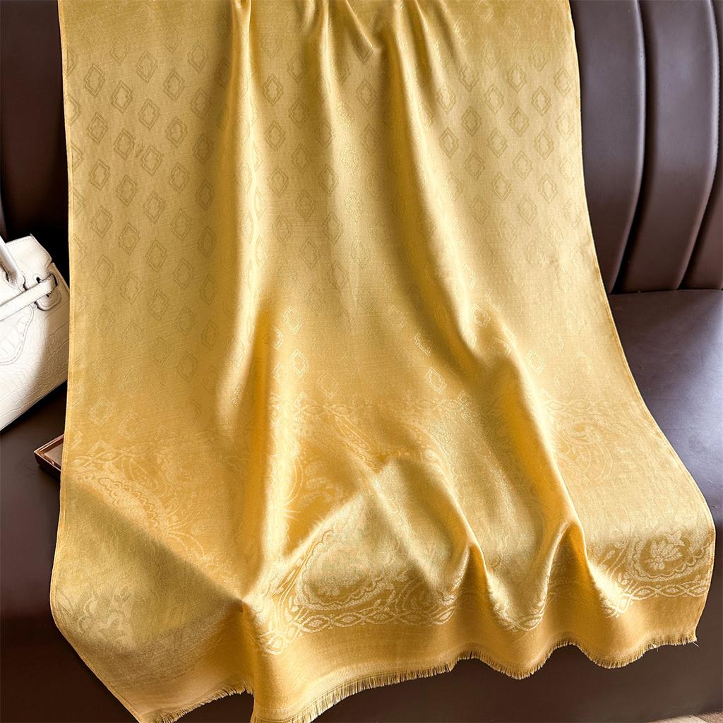 Imitatie Kasjmier Jacquard Sjaal Sjaal Dames Herfst en Winter Etnische Stijl Cashew Bloem Stijl Airconditioningkamer Sjaal