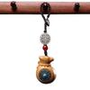 Rosewood and Green Sandalwood Qian Fudai Car Keychain Pendant and Phone/Bag Chain