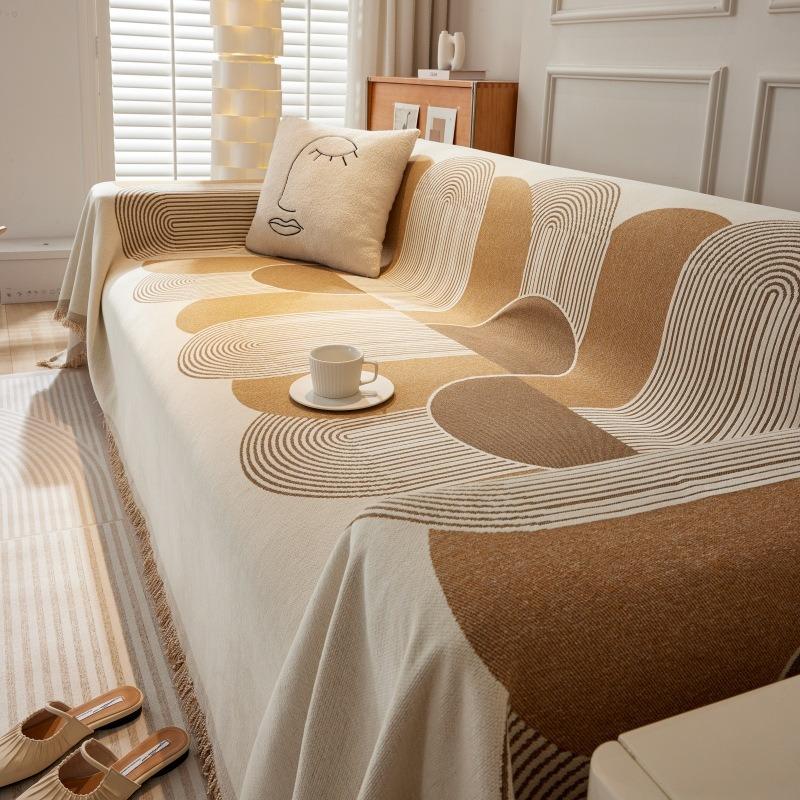 Chenier Sofa Towel Full Cover Cloth Cover Universal All-season Plush Sofa Cushion Cover Non-slip Blanket Anti-cat Scratch