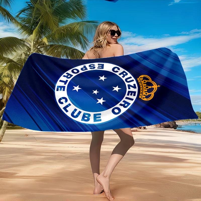 Fc Emblem Printed Microfiber Beach Towel, Soft And Absorbent, Quick-Dry, Ideal for Summer Travel, Beach Essential, Swimming Pool