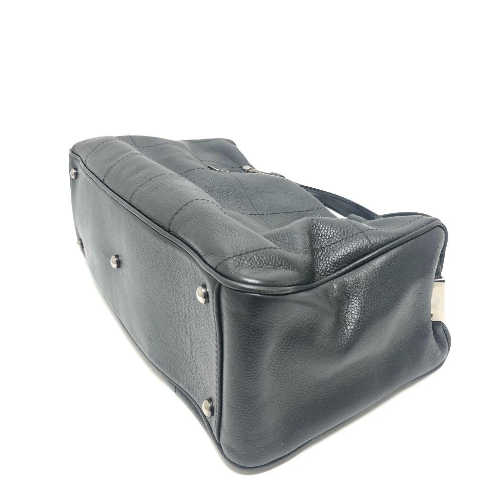 CHANEL Chocolate bar Handbag Soft Caviar Leather Black/SilverHardware