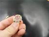 Finger Ring Parity Jade Gold Tone Encrusted Pink Exquisite Agate Women 'S Rings Full Of Diamond EncrustedTrendy Rings