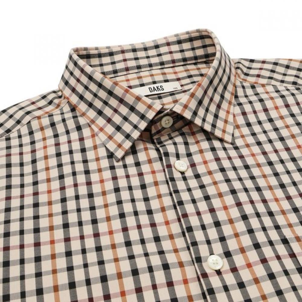 DakS Men S Regular Fit 100 Cotton Small Check Shirt dma1Shcl140i1