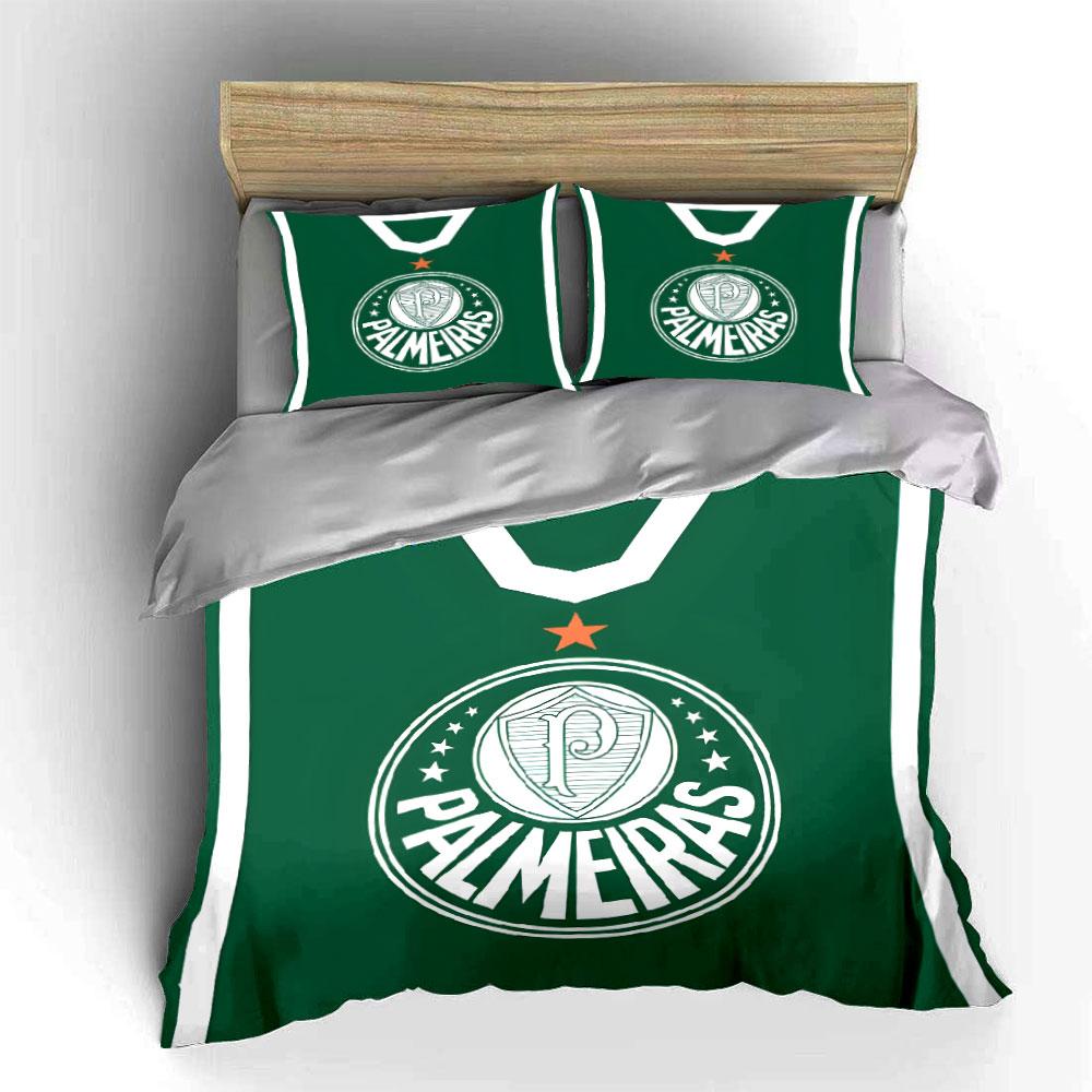 Green Palmeiras logo pattern. Bedding sets Duvet cover sets Duvet covers Pillowcases(1 * Duvet Cover 2 * Pillowcases without duvet insert)