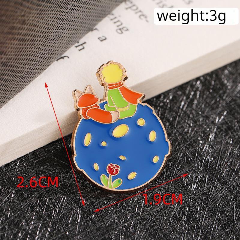

Новая милая мультяшная серия сказок Звезда Луна Маленький принц Эмалевый металлический значок Брошь Булавка Аксессуары для одежды и шляп