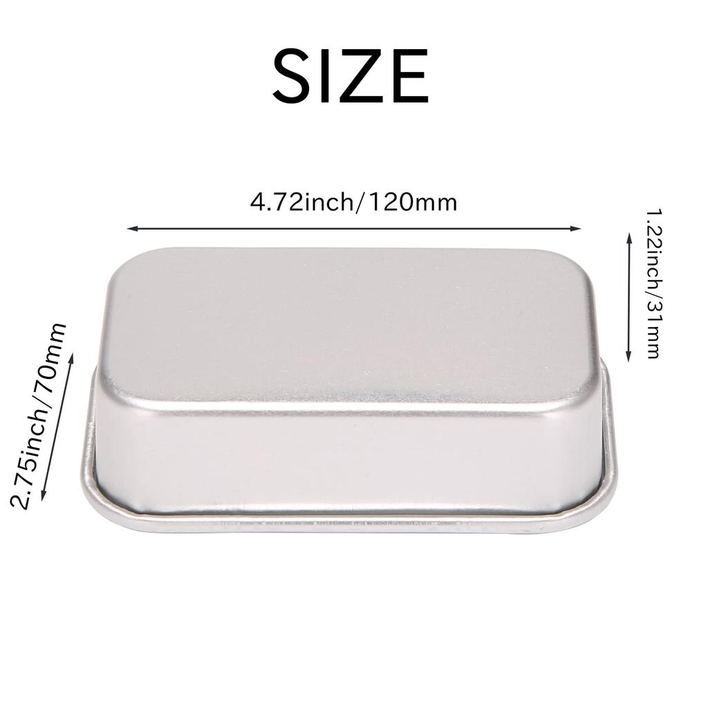 Haskoss 4 Pieces Aluminum Alloy Loaf Tin Rectangular Non-Stick Bread Mold Loaf Pan Baking Tools for Kitchen Dining Bar Supplies