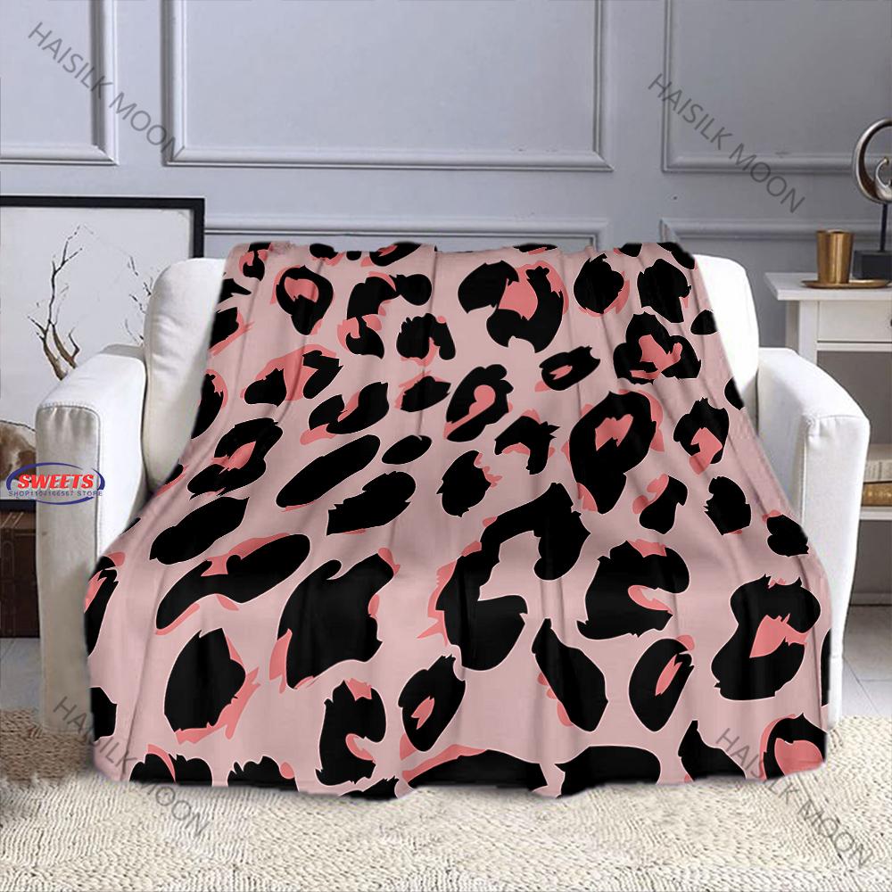 17 Styles Colorful Leopard Print Blanket for Bed Bedroom Sofa Picnic, Blanket for Cover Outdoor Leisure Nap, All Seasons Gifts