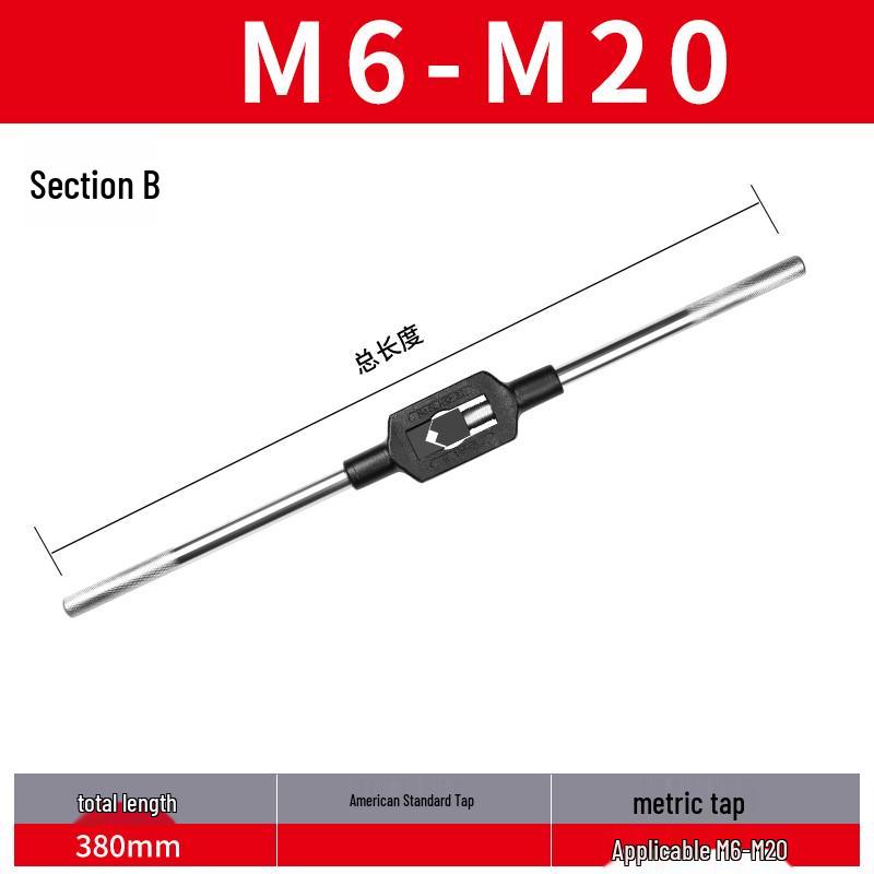Feingewinde Handgewindebohrer M8-M20 Satz (5 Stücke)