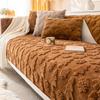 Merry Christmas Soft Faux Fur Warm Sofa Covers Anti-slip Couch Protector Solid Color Sofa Cover Towel Sofa Blanket Pet Kid Mat