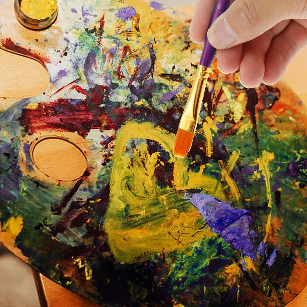 10pcs Paint Brushes Set 10 Sizes Brush Tip Art Brush Set  Painting Kits Acrylic Paint Brushes for Watercolor Oil Rock Face Paint