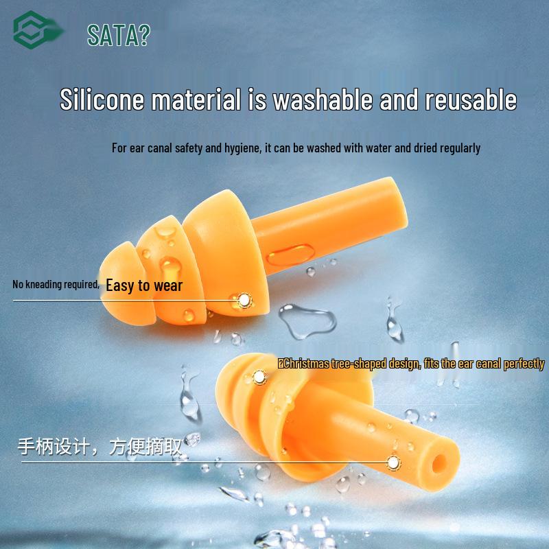 SATA Industrial Anti-Snoring Soundproof Earplugs for Sleep and Noise Reduction