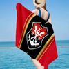 FLAMENGO Shield Emblem Beach Towel, Quick-drying, Easy to Care for, Use for Both Fitness and Beach Vacations,Sports Essential Fan Gift