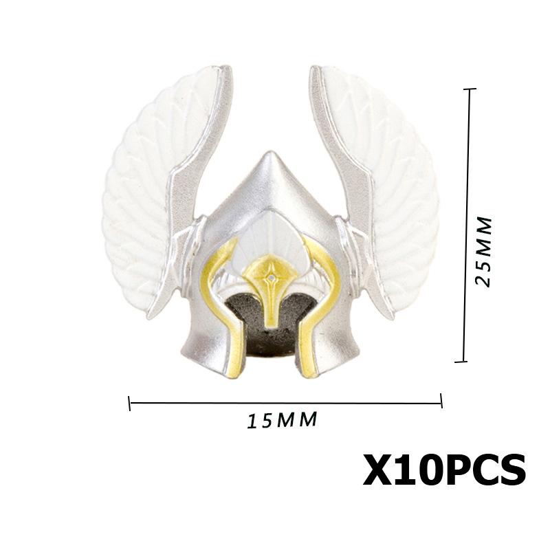 MOC Bausteine Mittelalter Ritter Soldat Actionfiguren Waffen Zubehör Schwert Speer Umhang Weste Helm Rüstung Geschenk Spielzeug Stein