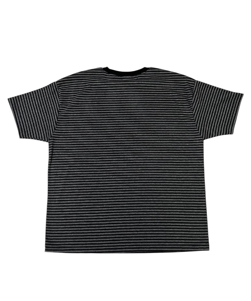 SK8ER ROCK Star Stripe Soft T-Shirt ((Dark Gray*Black))