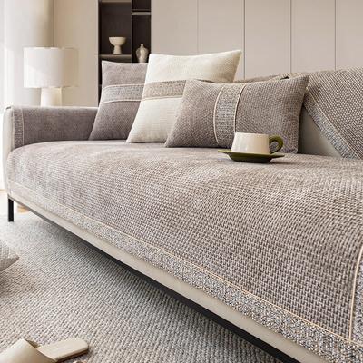 High End Minimalist All-season Universal Sofa Mat Chenille  Anti Slip Seat Cushion Household Comfortable Breathable Couch Cover
