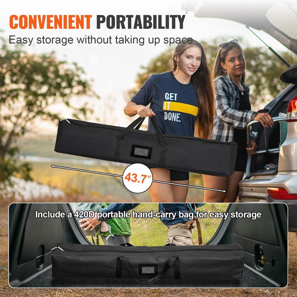 Outdoor Movie Screen w/ Stand, 150" Portable Movie Screen, 16:9 HD Wide Angle Outdoor Projector Screen, Front & Rear Projection, w/ Storage Bag &