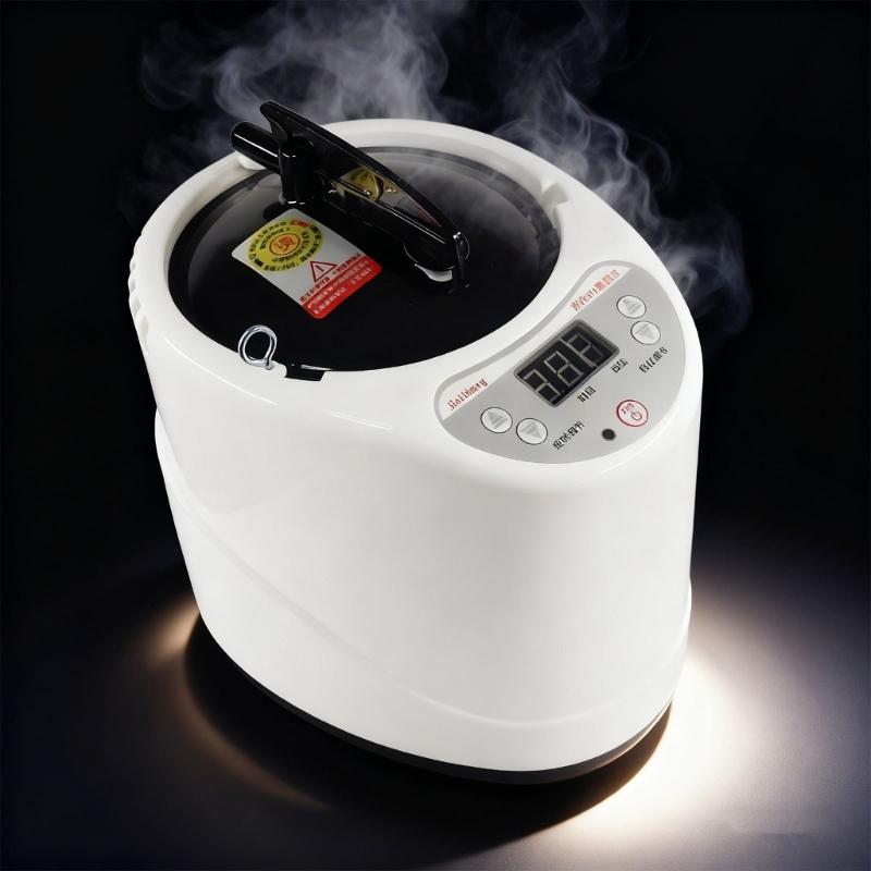 Efficient Transportable Steam Generator for Home Steambath Use with Rapid Warm Technology and Simple Design