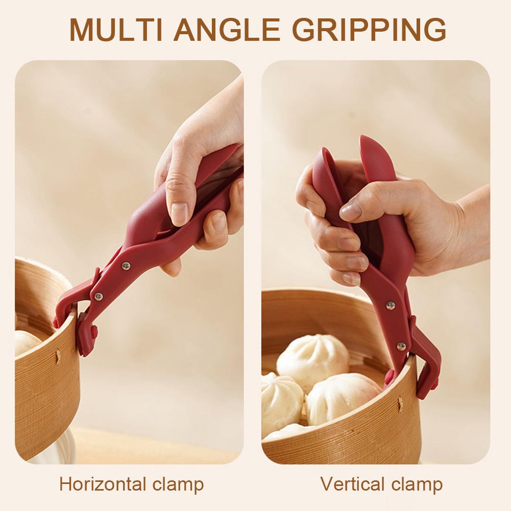 Home Anti-Scald Bowl Holder Clip Multifunctional Silicone Dish Lifter Portable Non-Slip Plate Lifter Clamp Kitchen Accessories