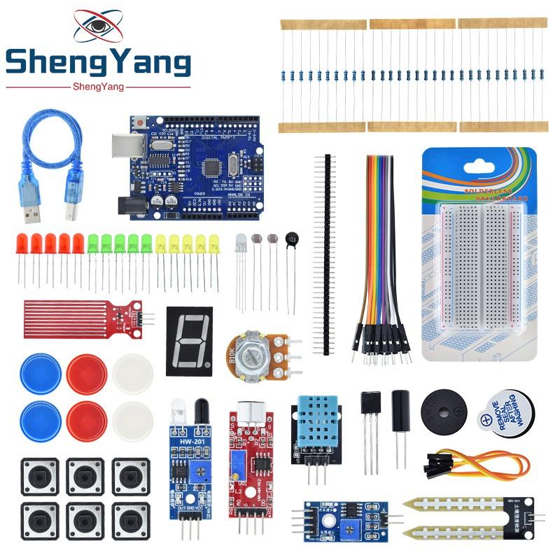 TZTUNO R3 Basic Starter Kit For Arduino DIY Kit DHT11 / Breadboard / Sound Sensors / Soil Moisture Humidity Sensors + Retail Box