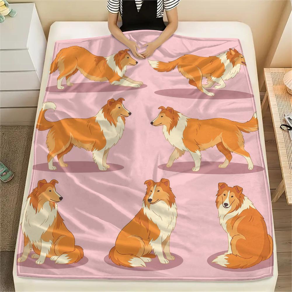 Pink background cat dog Print Flannel Blanket,High quality Comfortable for All Seasons,Home Decor,Warmth and Comfort,Perfect for Christmas Gifts