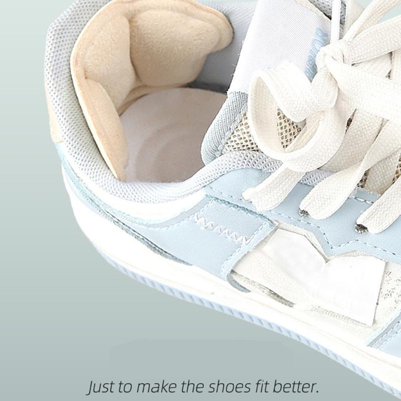 4Pairs Anti Blisters High Heel Protectors Adhesive Shoe Inserts Pad Sponge Cushioned Heel Grip For Leather Shoe Sneakers