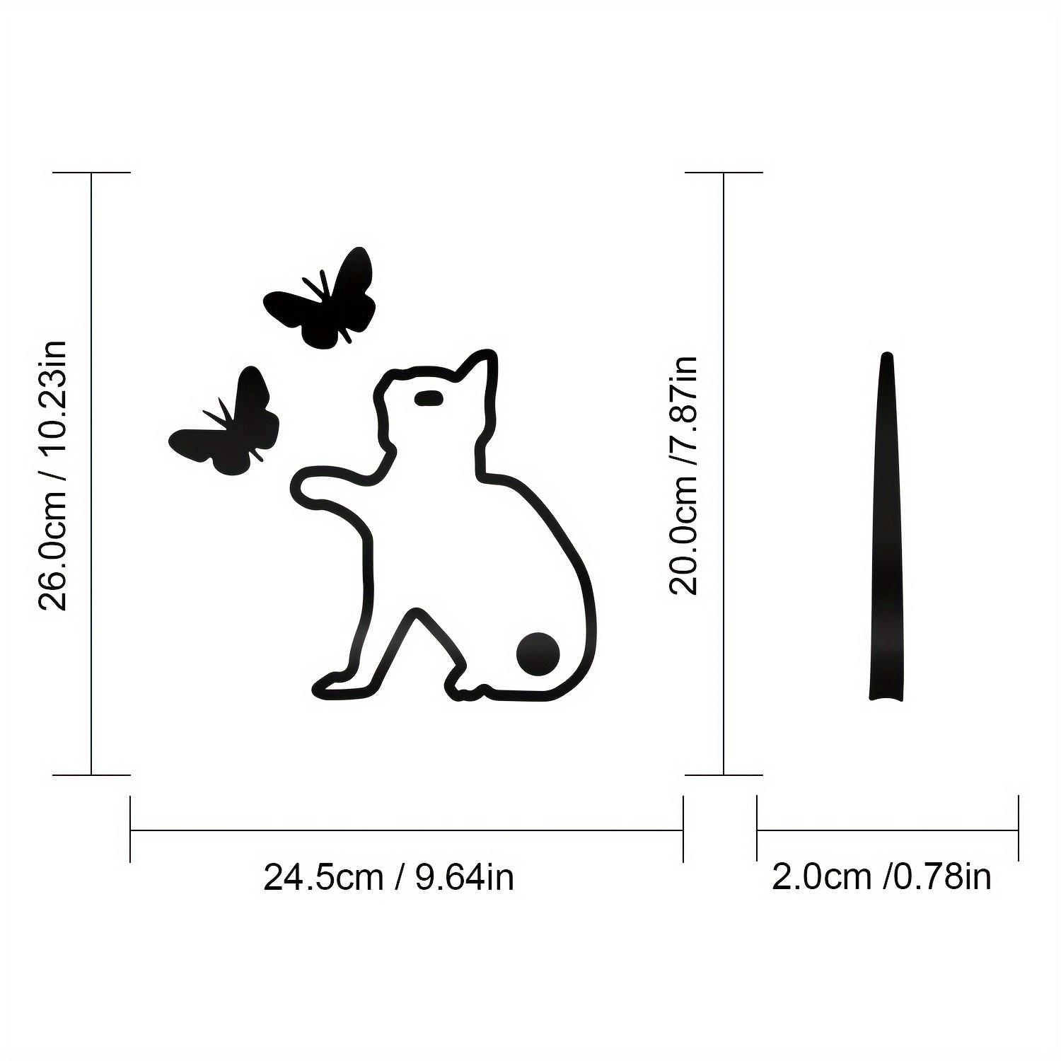 

2 шт. Милая наклейка на автомобиль с кошкой и бабочкой, Забавная кошка с двигающимся хвостом, Машущая наклейка на дворник, Наклейка на задний дворник, Водонепроницаемая