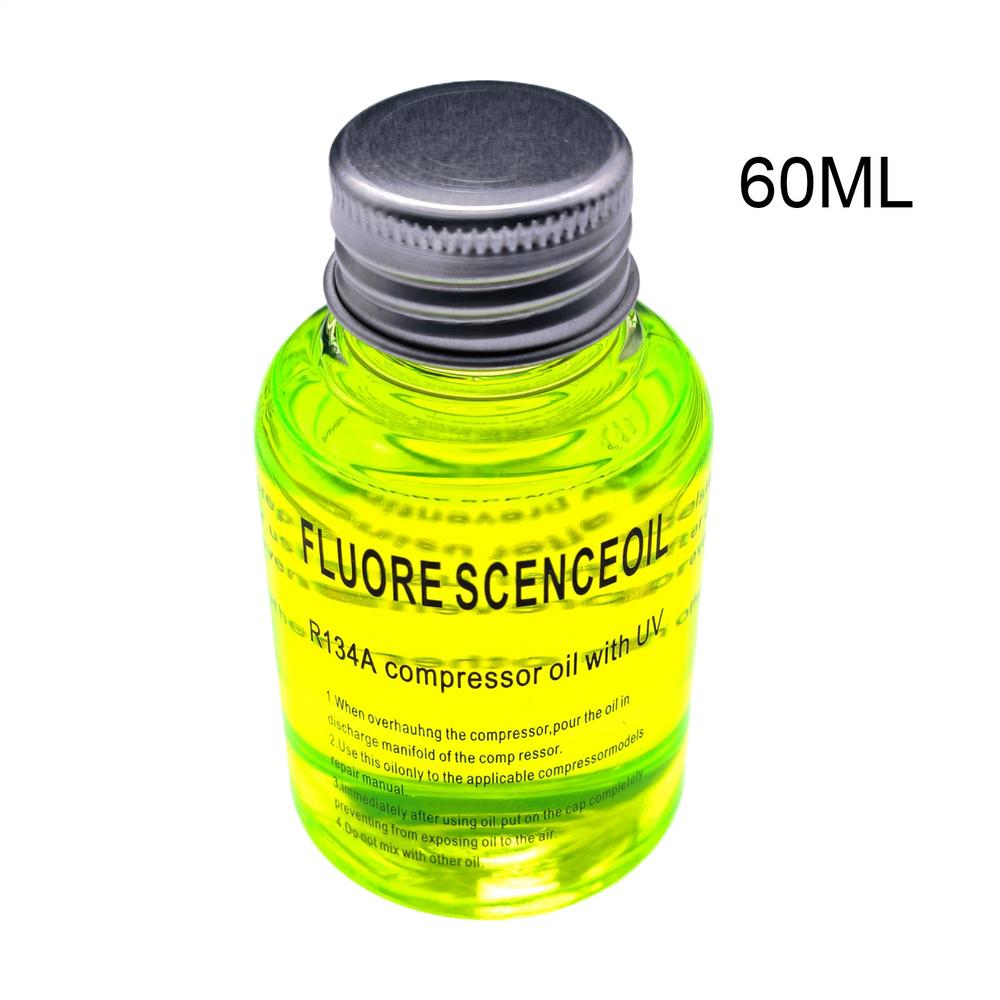New 2.5ml/60ML Fluorescent Oil Leak Detector Test UV Dye Fluorescent Oil Dye UV Light Leak Detection For R134A Refrigerants